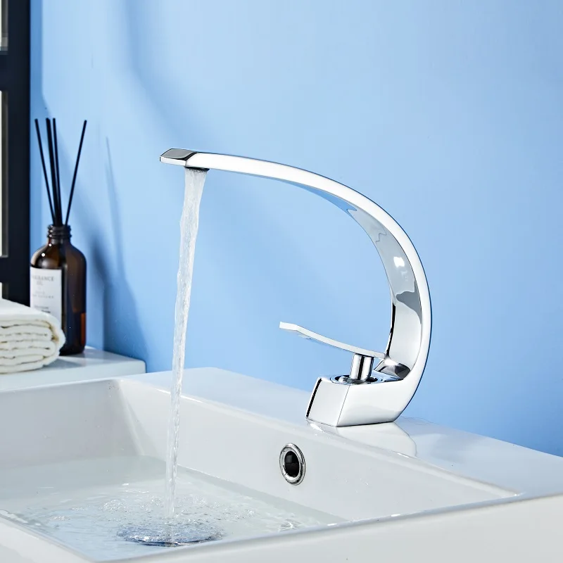 

Black Basin Faucet Bathroom Faucets Sink Mixer Tap Hot and Cold Washing Basin Mixer Deck Mounted Brass Vanity Waterfall Faucet