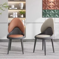 nordic light luxury dining chair modern simple home bedroom coffee shop soft bag solid thick backrest life stool