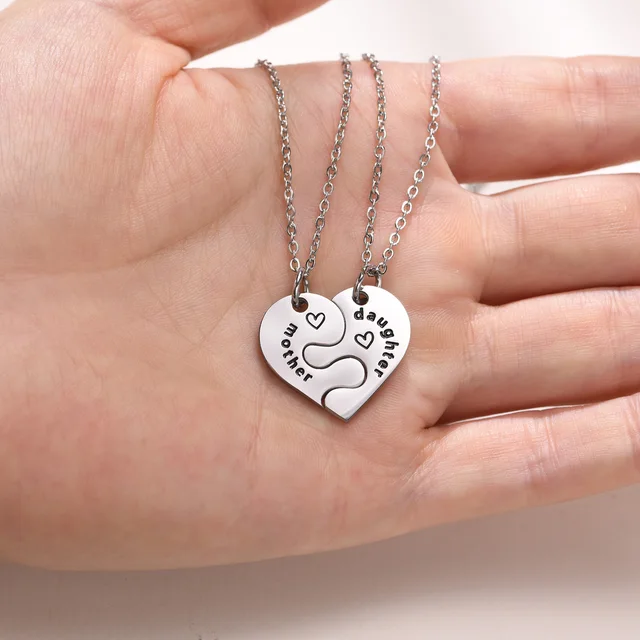 Heart Love Mother Daughter Necklaces 