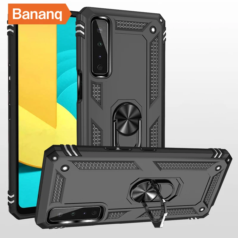 

Bananq Shockproof Bracket Armor Protective Phone Case For LG Stylo 7 4G 5G Aristo 6 Q61 K61 Q630 Metal Finger Ring Stand Covers