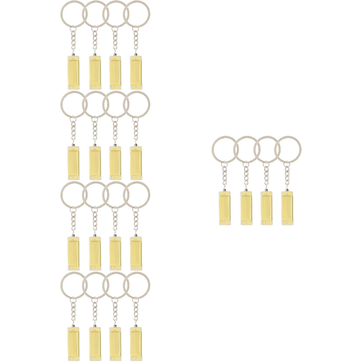 

20 Pcs Harmonica Keychain Hanging Pendant Mini Harmonica Pendant Keyring for Gift