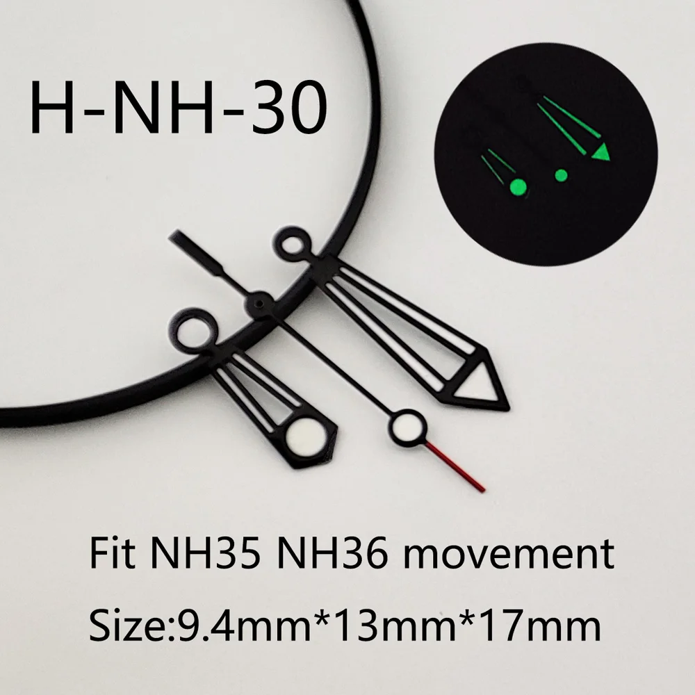 watch hands nh35 nh36 hands green luminous hands second hand watch accessories watch pointer Watch hands silver hands