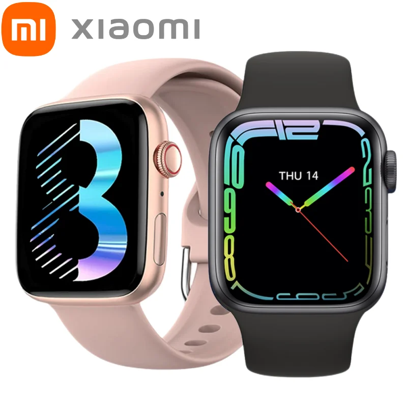 

Смарт-часы Xiaomi 8 Max для мужчин и женщин, спортивный фитнес-трекер с функцией вызова по Bluetooth, Беспроводная зарядка, умные часы для Apple PK QCY