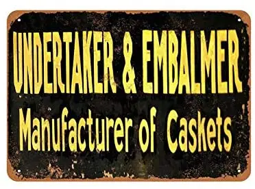 

Производитель гробовщиков и упаковочных шкатулок, винтажный металлический знак, настенный кухонный плакат для кафе, бара, паба, магазина