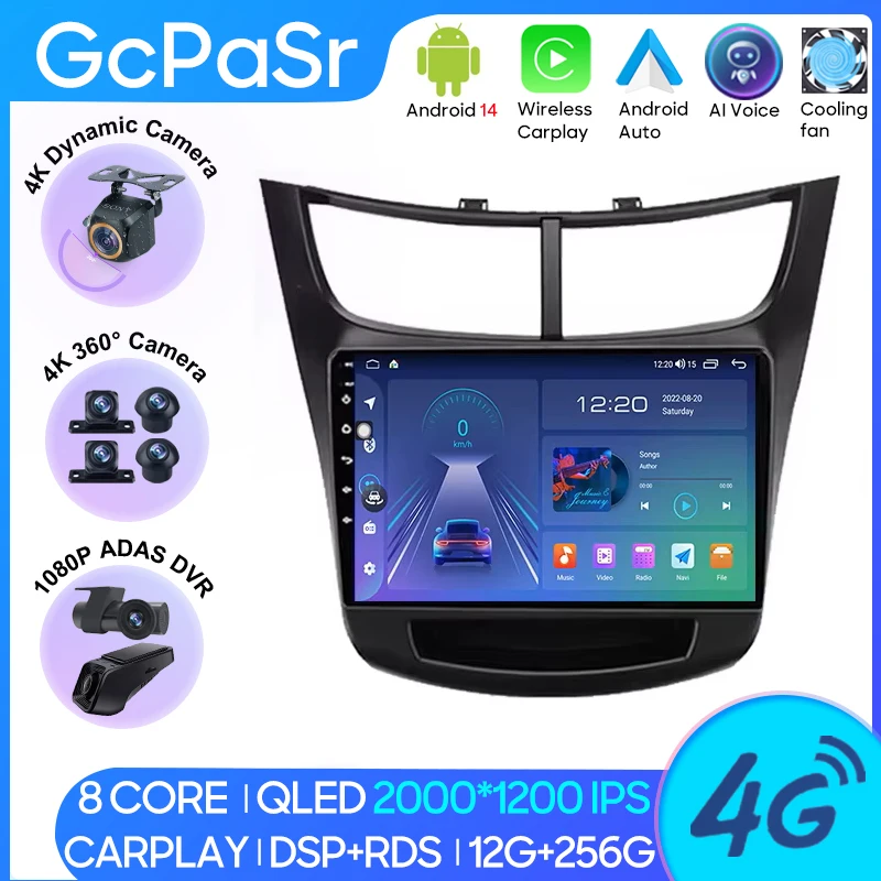 Автомобильный радиоприемник Carplay для Chevrolet Sail Aveo 2015-2019 ...