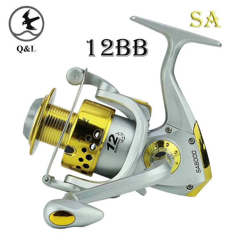 

Q&L SA1000-7000 12bb 5.5:1 Metal Spinning Fishing Reels Wheel Reel Wheel Molinete Feeder Carp For shimano