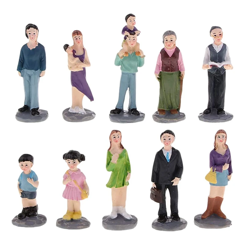 

Toys Action Figure For Sand Box Game Psychology - 10 Pieces Family Member