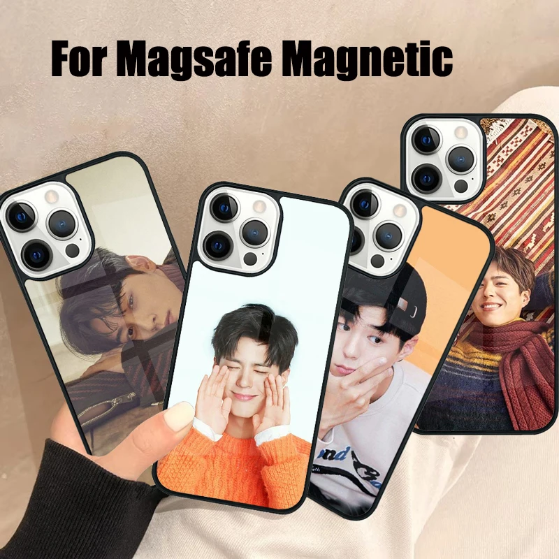 Чехол для телефона Park Bo Gum в Корейском стиле Actor Star Magsafe iPhone 16 15 14 13 12 11 Pro Max Plus