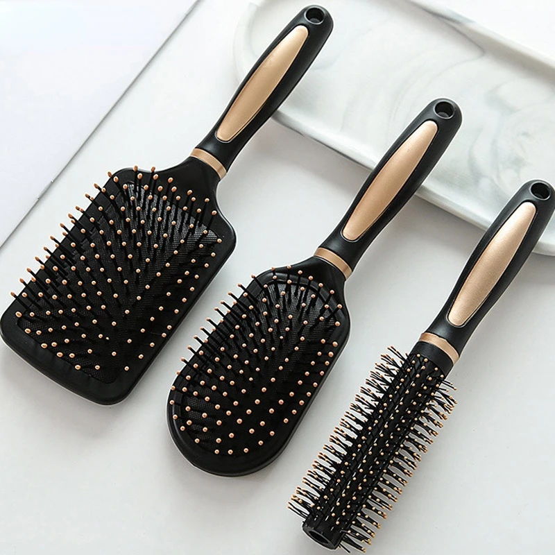 

Массажная расческа для головы, Расческа с подушкой безопасности, нейлоновая Женская щетка для волос с влажными вьющимися волосами для сало...