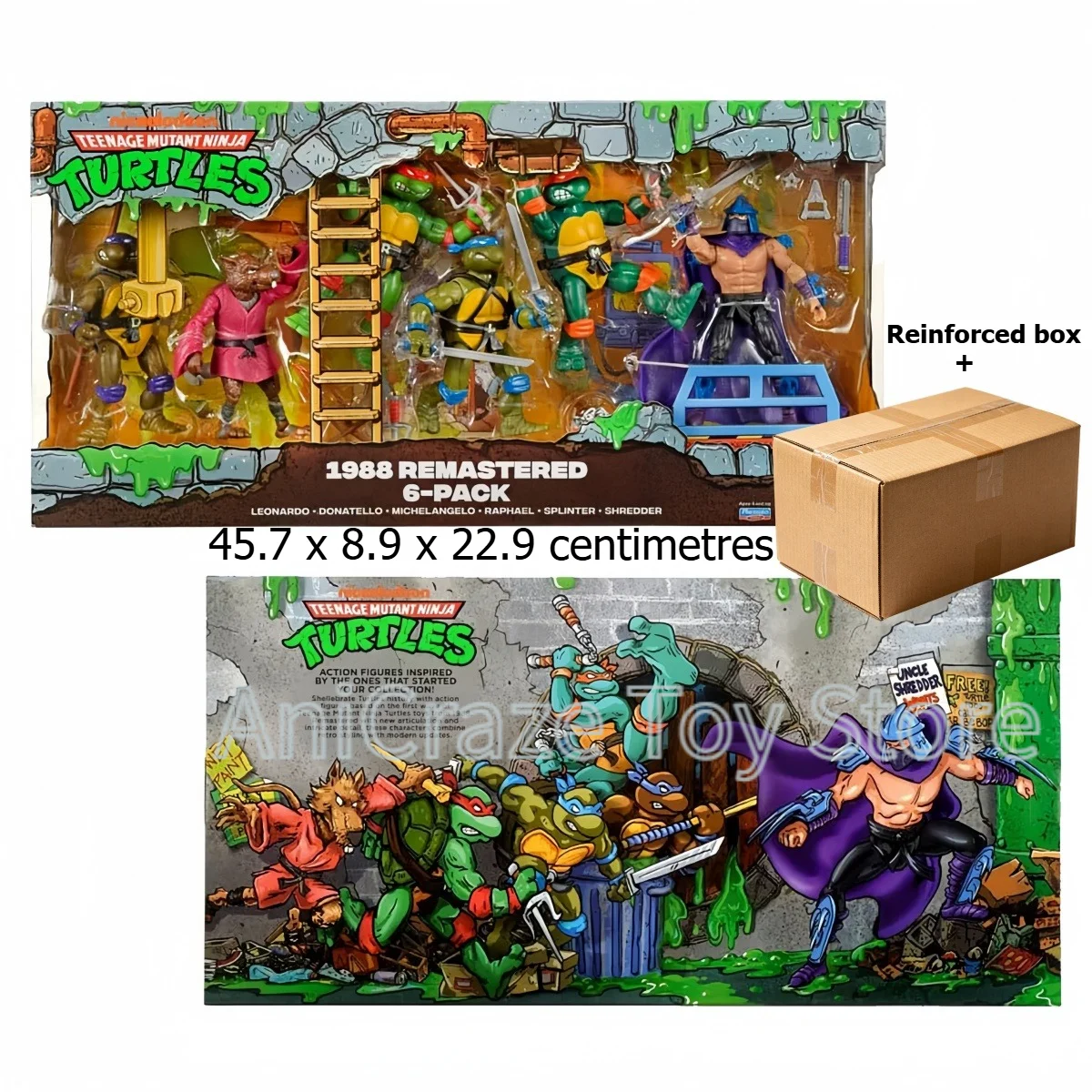 Фото В наличии: Набор из 6 коллекционных фигурок Teenage Mutant Ninja Turtles Remastered (Сплиттер, Шредер, Леонардо) – Игрушки, подарки на день рождения №1