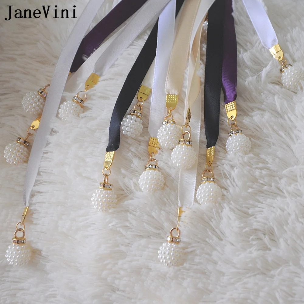 

JaneVini Cheap Pearls Bridal Belts for Wedding Dress Women Ribbon Satin Belts Waistband Bride Belt Accessories Cinturones Kaftan