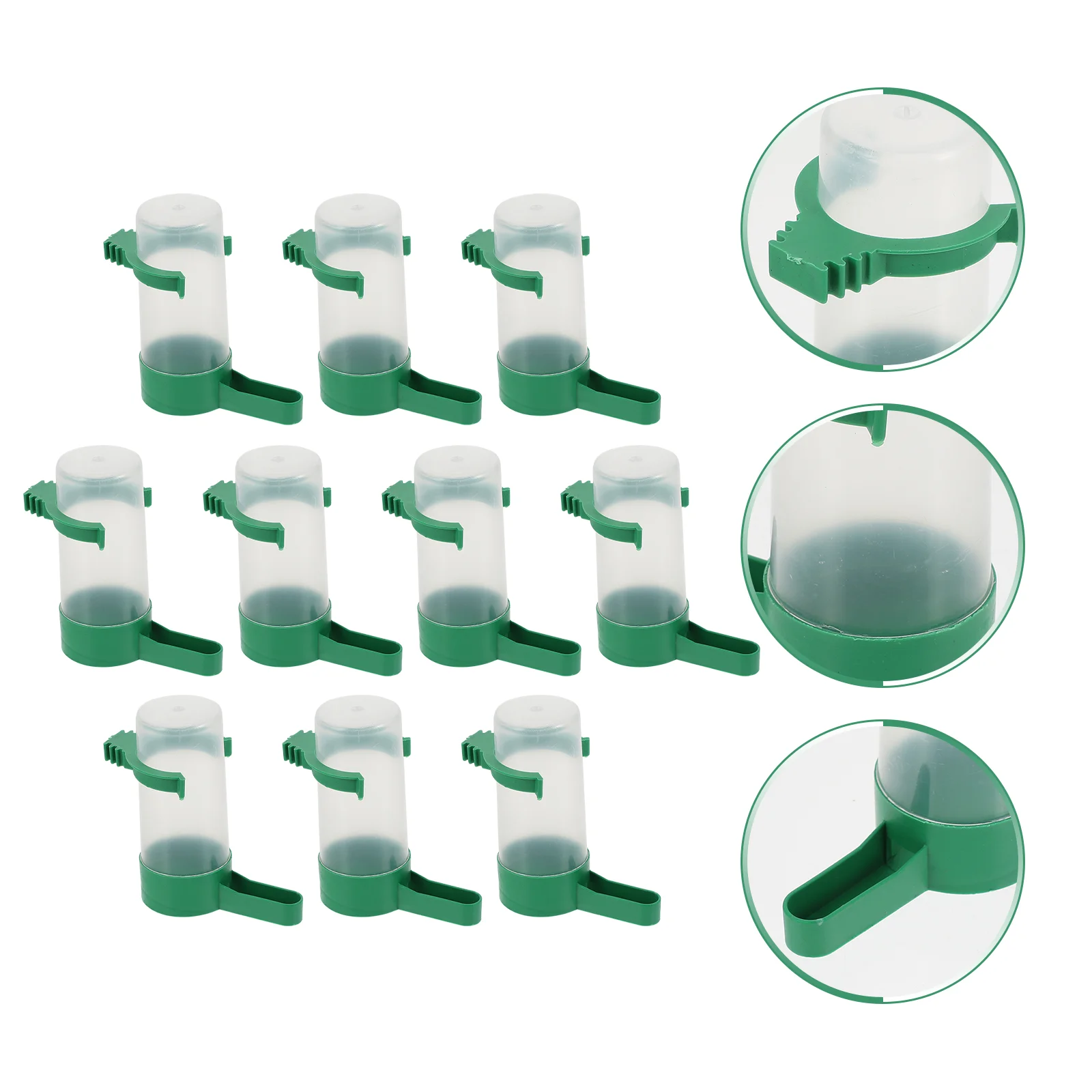 

10 Pcs Bird Waterer Bunny Feeder Parrots Feeder Cups Birds Chicken Water Feeder Rabbit Water Cup Plastic Pigeon Water Dispenser