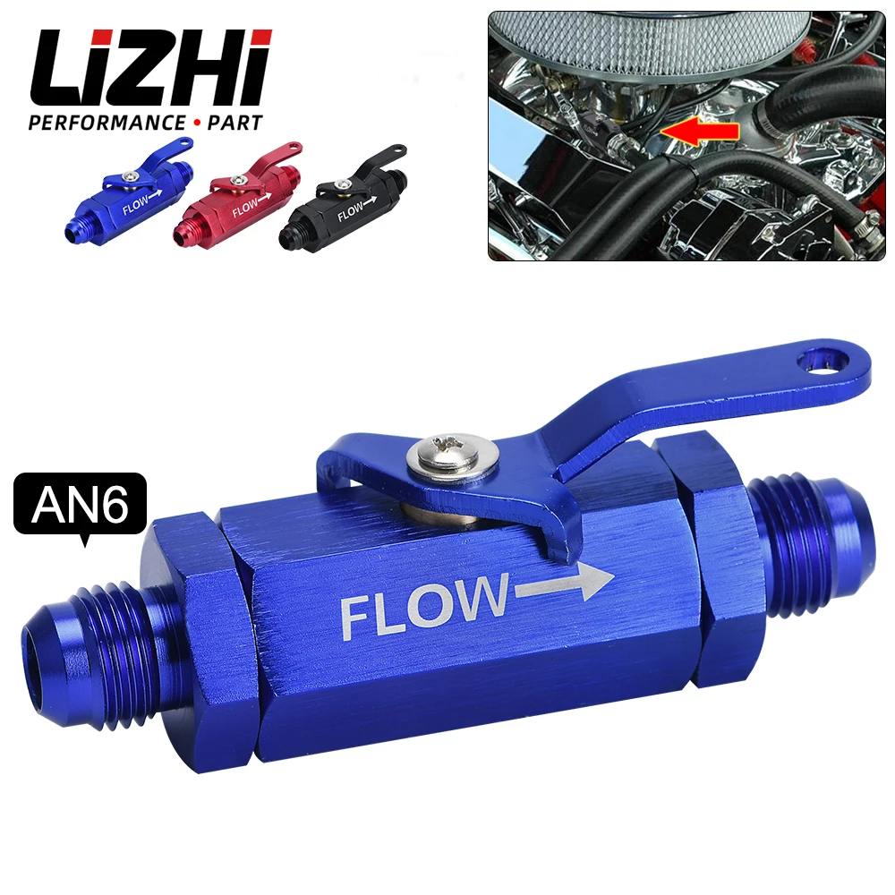 LIZHI- AN6 6AN Алюминиевый линейный топливный фильтр запорный клапан с кабельным