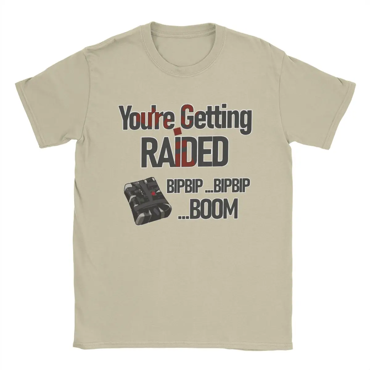 

Novelty Rust Getting Raided Timed Explosive T-Shirt for Men Women Round Neck Pure Cotton T Shirt Rust Game Short Sleeve Tees