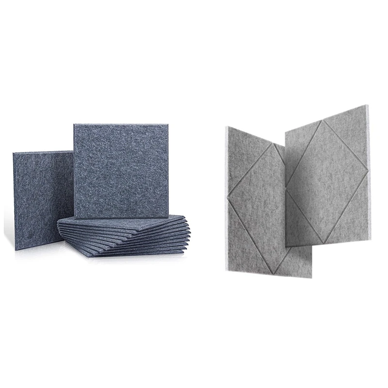 

24 Pcs Acoustic Absorption Panels,Beveled Ceramic Tiles for Sound Insulation,Suitable for Homes Wall Decoration