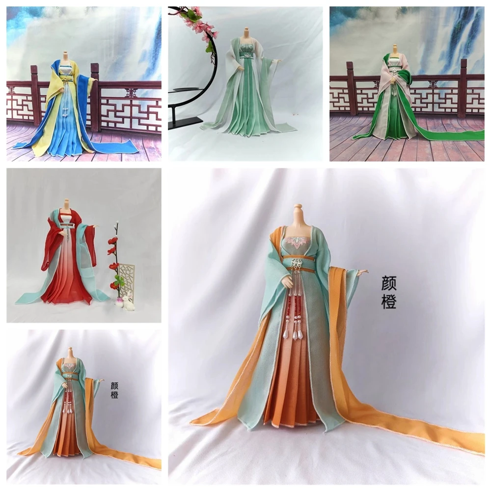 

1/6 Female Hanfu Chinese Ancient Long Dress TV Play Costume Tradition Suit Hanfu Clothingfor 12inch Action Figure Model