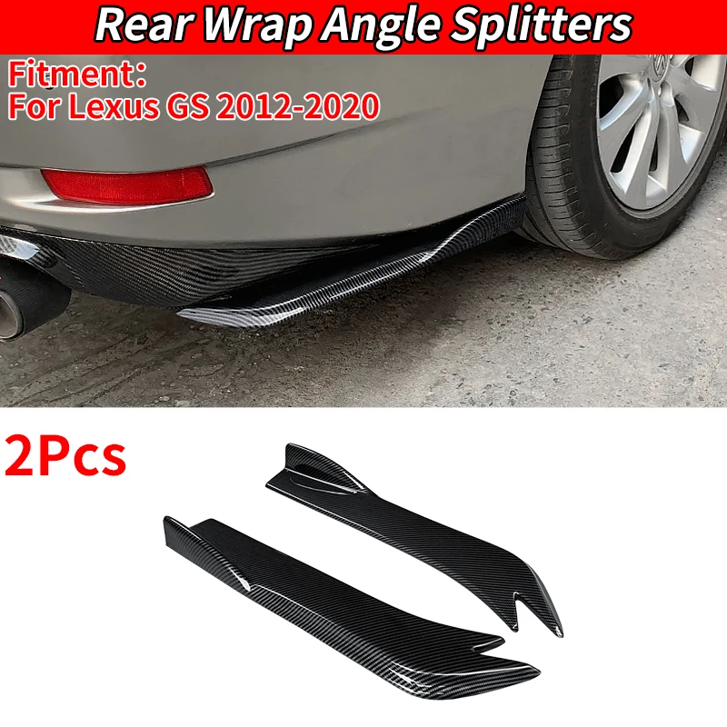 

For Lexus GS 2012-2020 Car Accessory Rear Bumper Splitters Aprons Trunk Lip Spoiler Canard Wing Diffuser Wrap Angle Protector
