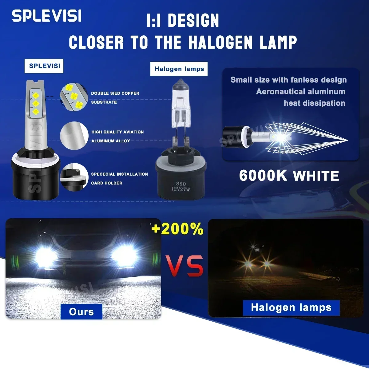 Рисунок 5 - Автомобильные светодиодные фары HID белого цвета