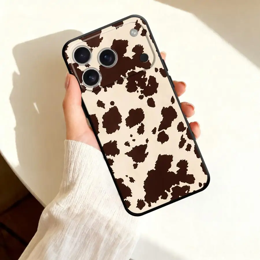 Фото Чехол для телефона Apple iPhone 17 Pro Max 6 6S 11 13 Mini 7 8 16 Plus 14 15 XS X SE с коровьим принтом №2