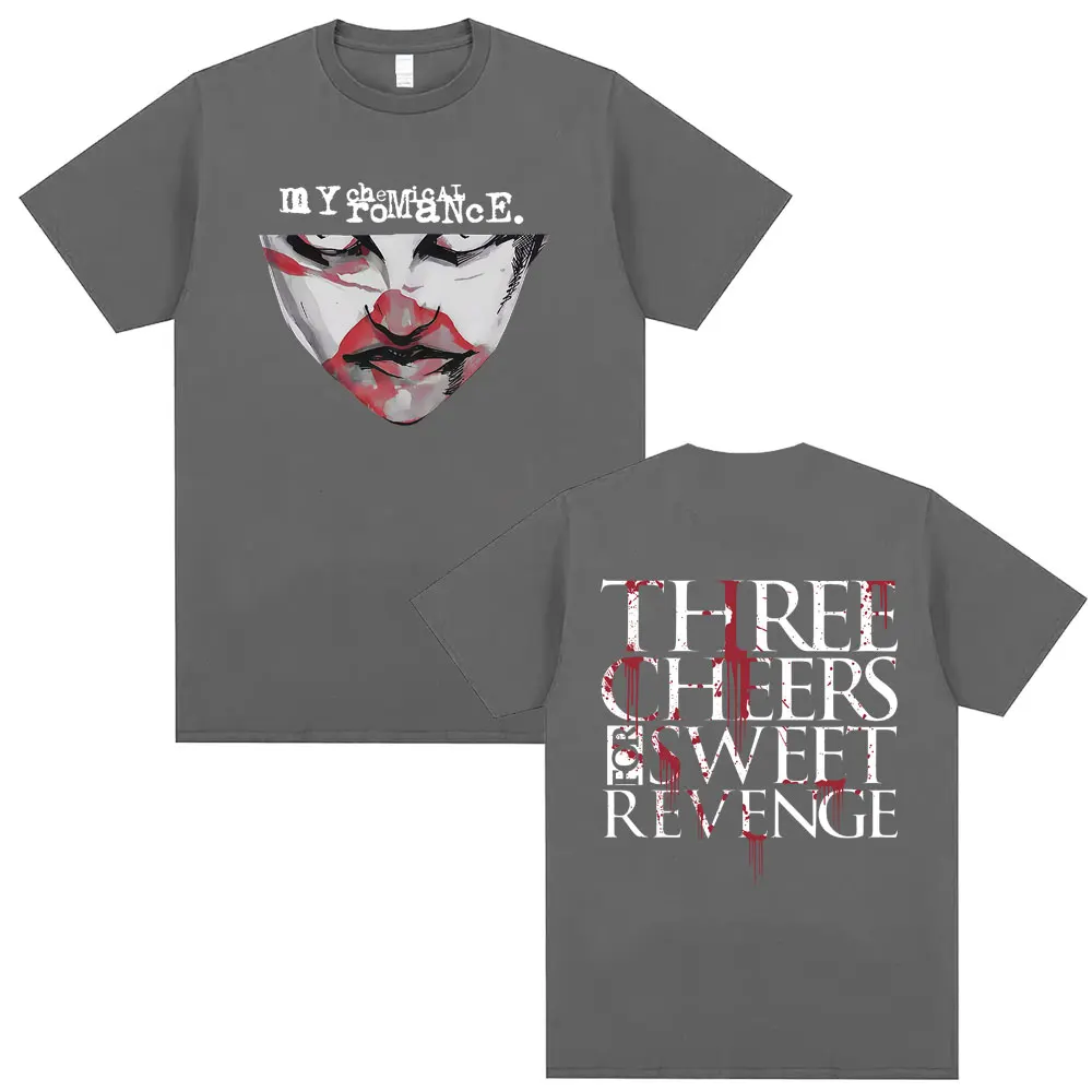 Фото Знаменитая футболка My Chemical Romance Punk Emo Band с графическим рисунком для мужчин и женщин, готическая рок-стрит, футболка большого размера, винтажная футболка унисекс №3