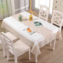 Mantel de mesa de té europeo, de tela rectangular, bordado de encaje, redondo, minimalista y moderno para el hogar (1)