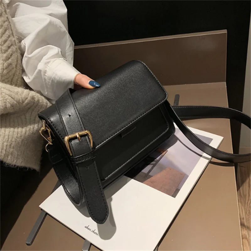 

2022 New Mini Lightweight PU Leather Flap Bags For Women Summer Lady Shoulder Handbag Simple Female Daily Flap Crossbody Bag