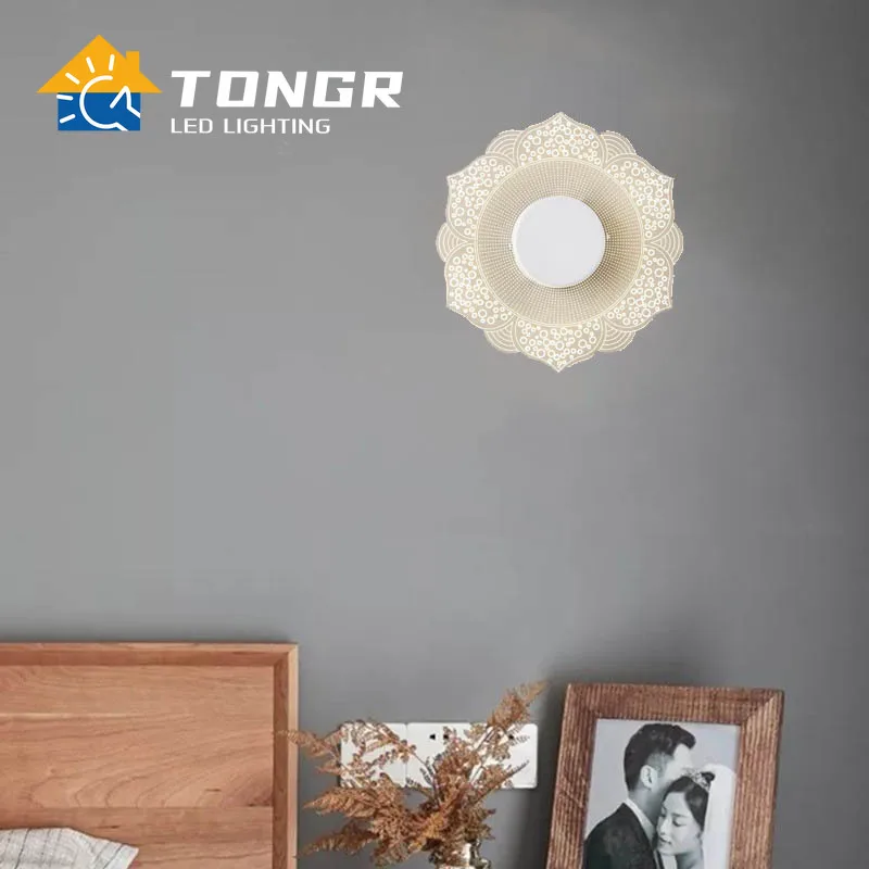 

Led Acrylic Indoor Wall Lamp Pattern Living Room Bedroom Corridor Bedside Lights Indoor Lighting Decorative Light Fixtures