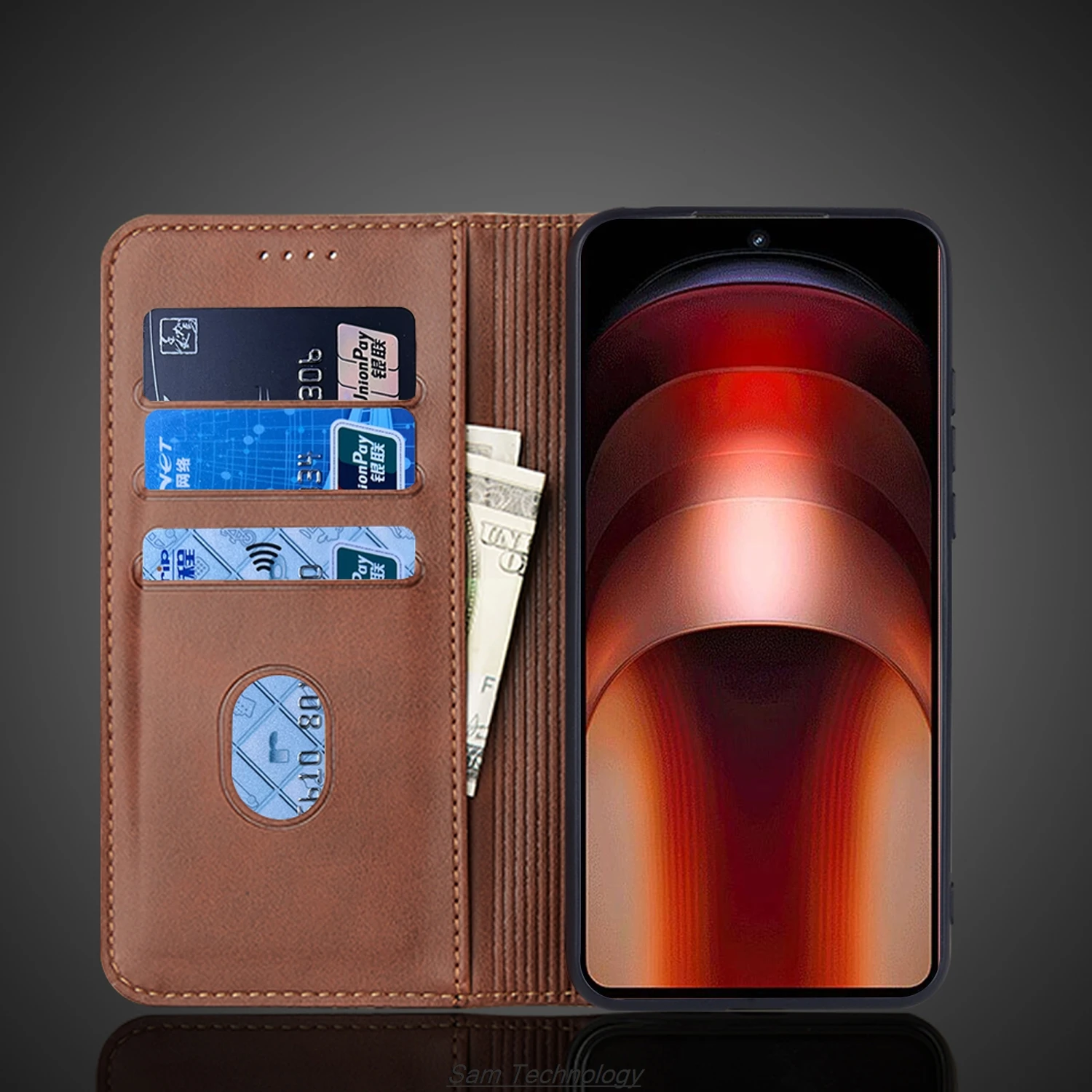 Кожаный чехол с магнитным притяжением для Vivo iQOO Neo 9s Pro/iQOO Neo9s Pro+ кобура откидной