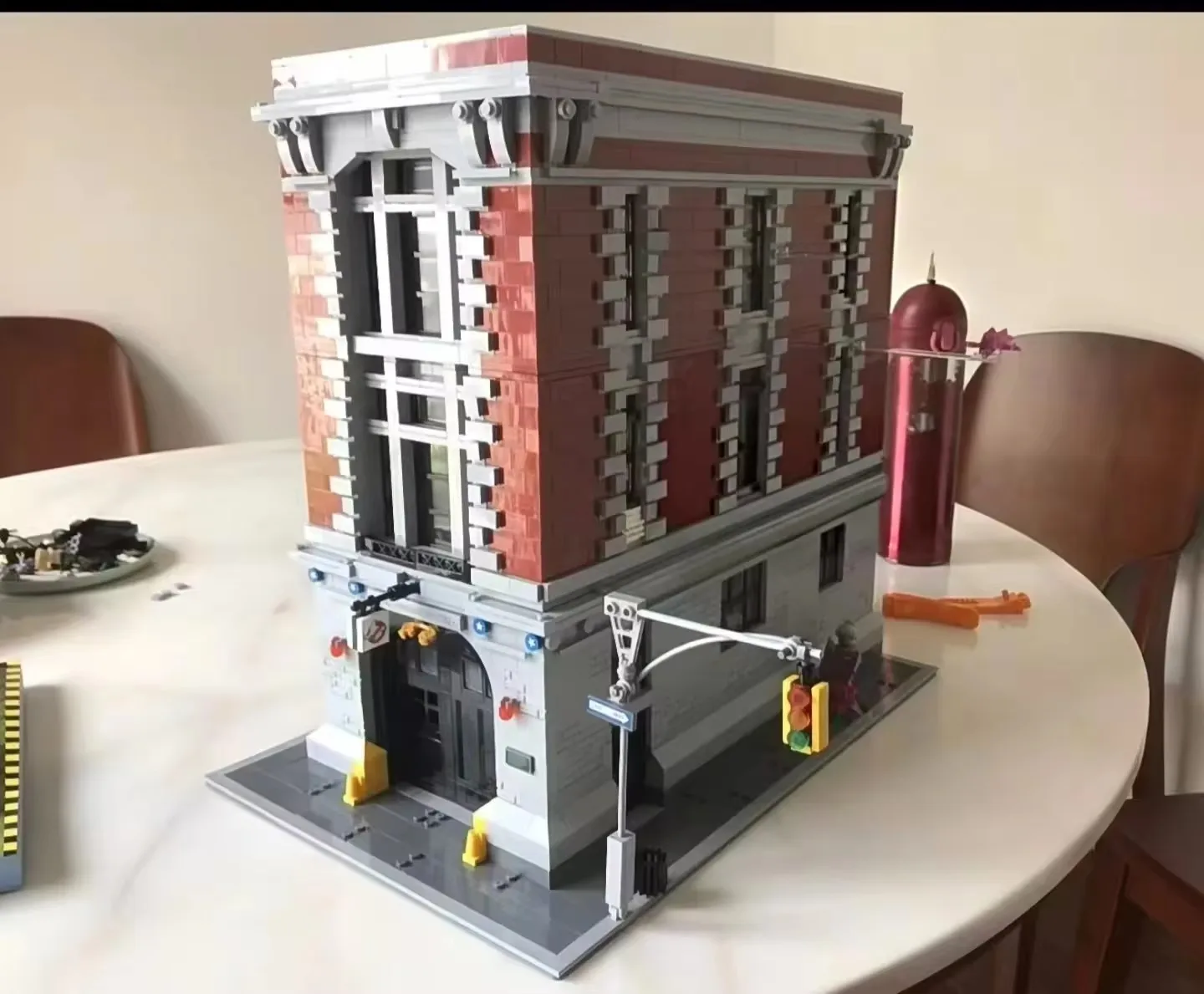 MOC City Street View Firehouse Headquarters 16001, строительные блоки, набор кирпичей, совместимый 75827, детские подарки на день рождения, Рождество, 4634 (art.: 3920d0dacfac3) - 3920d0dacfac3