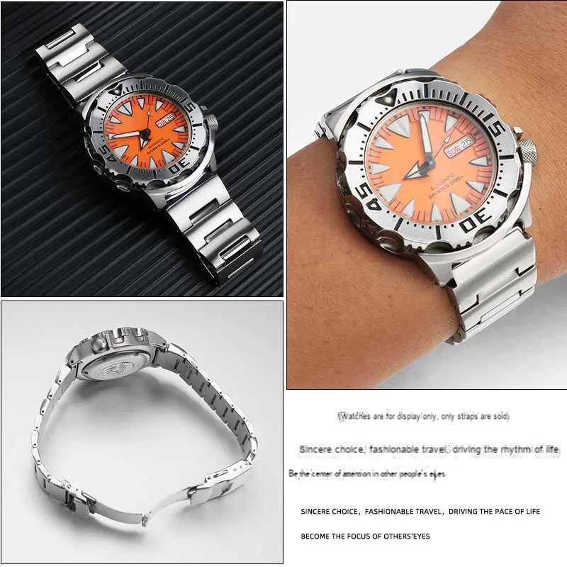 Stainless steel bracelet 20MM For SEIKO No. 5 Watch band Red Toothed Water Ghost Little Monster SRPH75K1 SKX781 779 watch strap