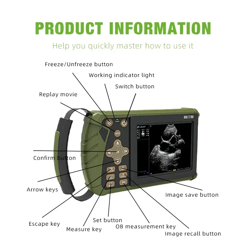 Портативный аппарат для свиней ультразвуковой сканер овец тестер коз свиноферма