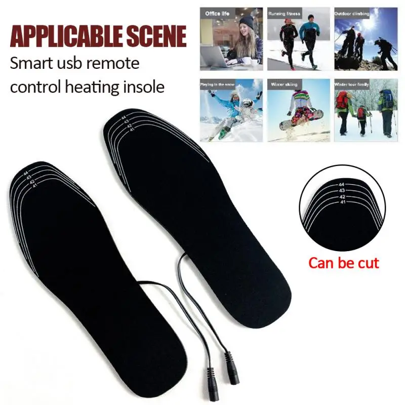 

Winter Electric Heated Insoles USB Heating Feet Warmer Thermal Shoes Sock Pad Heated Insoles Washable Full Foot Fever Unisex