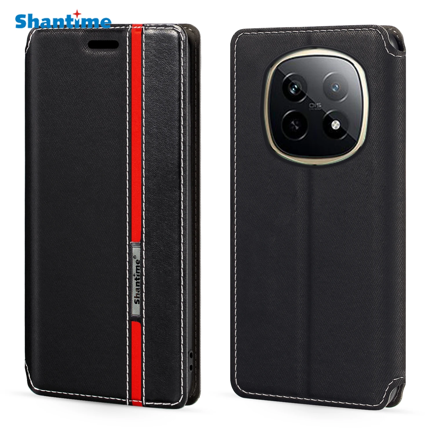 Модный разноцветный кожаный флип-чехол с магнитной застежкой и отделением для