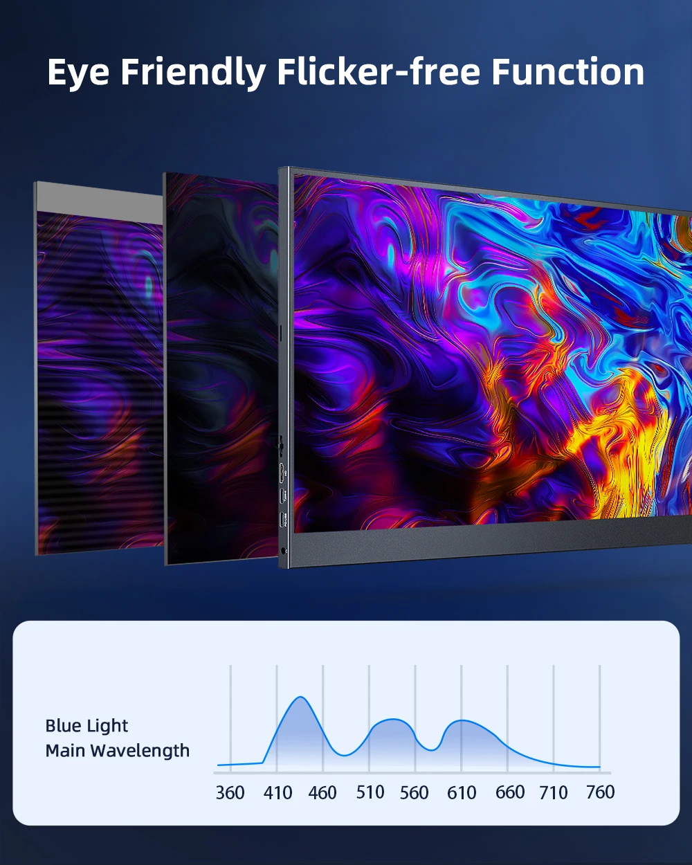 Портативный монитор UPERFECT 2K 17 3 дюйма UHD FreeSync HDR IPS 100% sRGB легкий Компьютерный дисплей