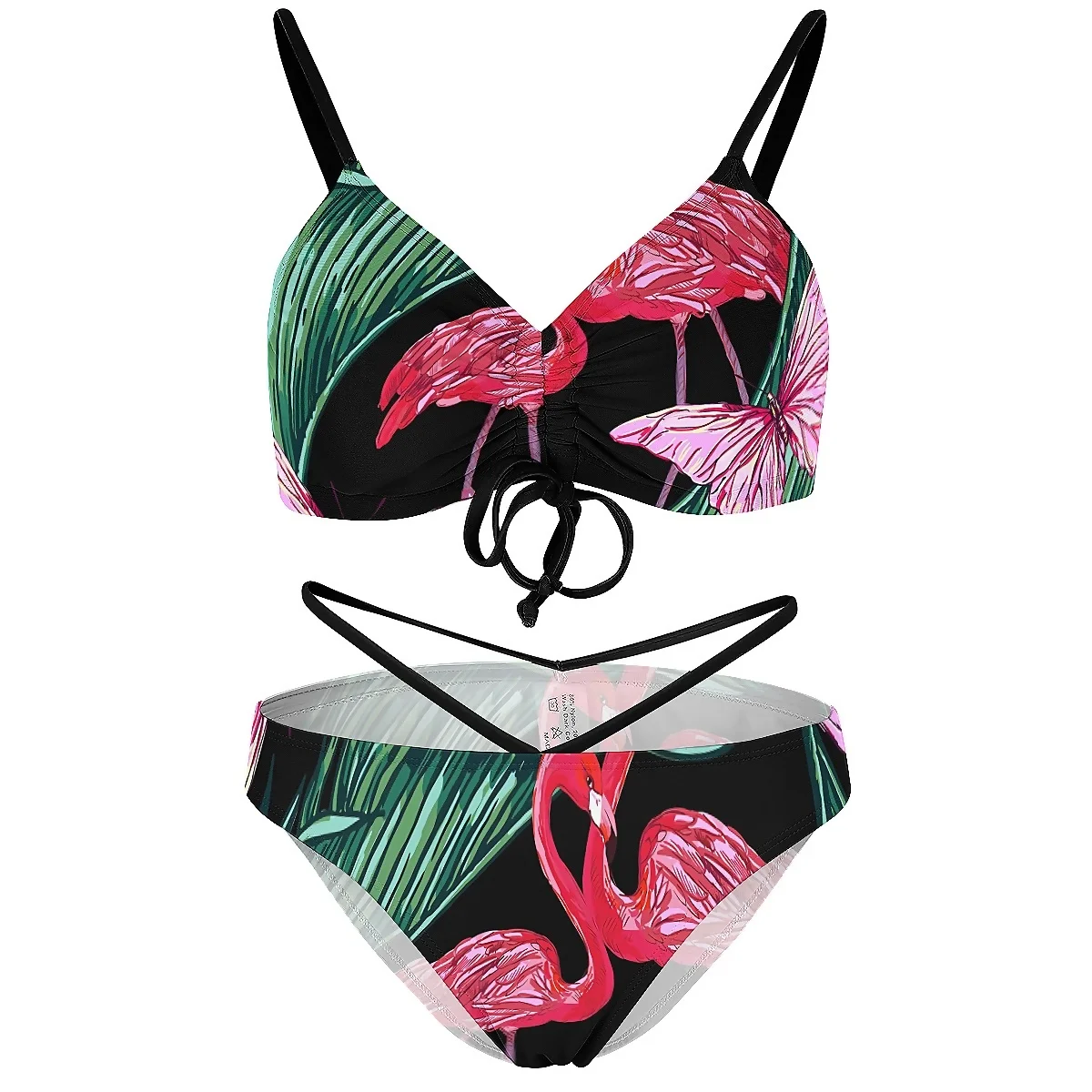 Комплект бикини с изображением фламинго женский сексуальный купальник-бикини