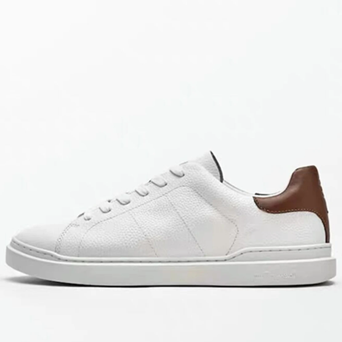Jenny&Dave Fashion Simple Pure White  Shoes Man Genuine Leather Casual Shoes Man Cowhide Sneakers