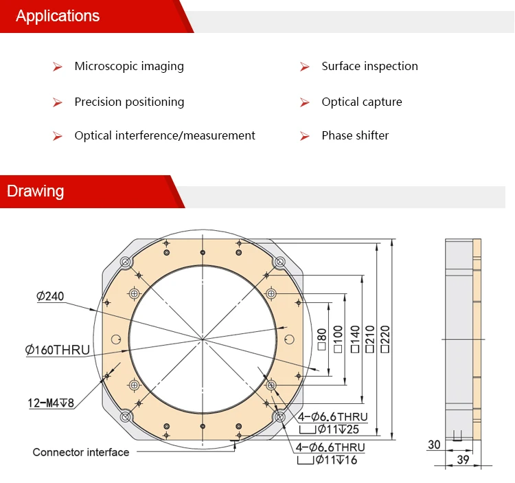 P77.K160A Оптический нанофазный переключатель оси Z Микро-шаговый миллисекундный