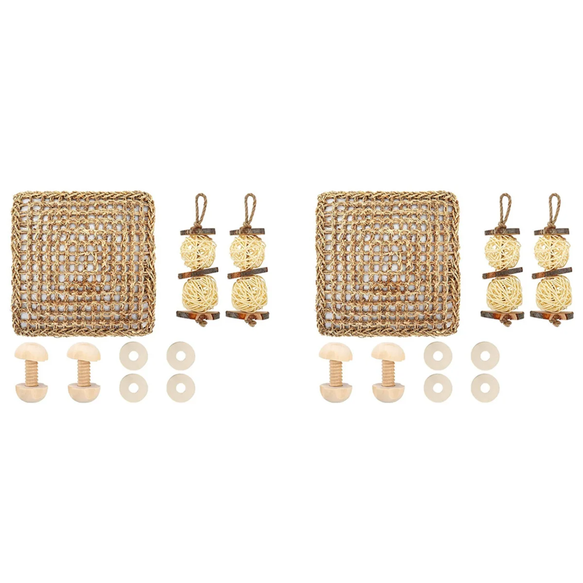 

2X Guinea Pig Toys, Toys Syrian,Rabbit Boredom Breaker, Teething Toys for Small Animals to