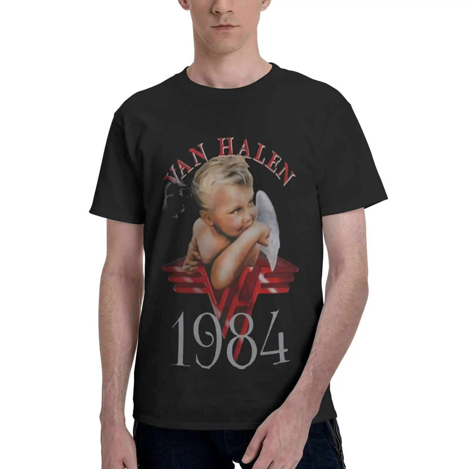 

Popular Van Halen Tour Concert 1984 Oversized T-Shirt T Shirts T-Shirt Blouse Men's Clothing Men's Shirt T-Shirts Men Clothing