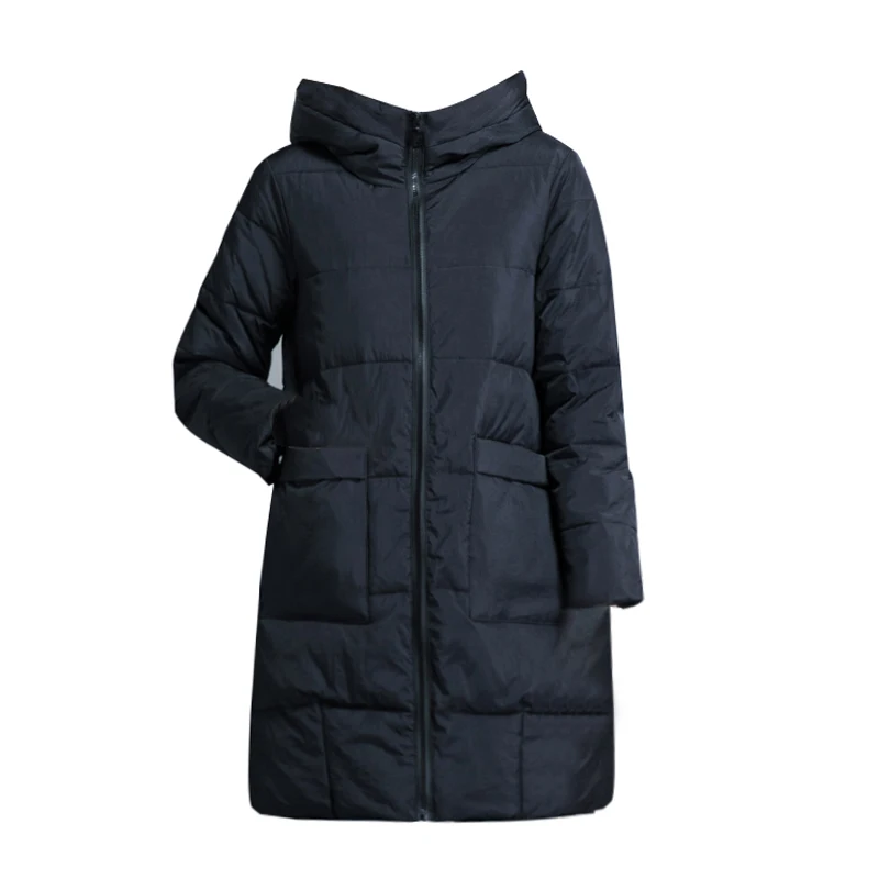 

Nieuwe Hooded Winter Vrouwen Jas Lange Warme Katoenen Jas Slim Parka Vrouwelijke Zwarte Overjassen Dikke Jas Dames