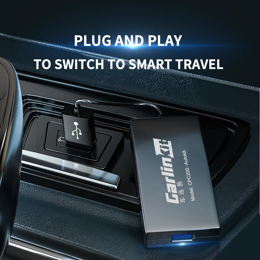 Фото Carlinkit Wireless CarPlay и Android Auto Dongle для Android Автомобильный навигационный плеер USB-адаптер Зеркальный экран Spotify Waze CCPM/A №4