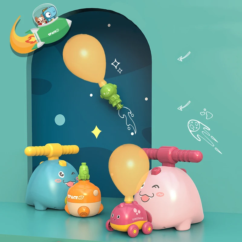 

Мультяшный милый динозавр, ракета, воздушный шар, пусковая башня, игрушка для детей, забавное образование, инерционный воздушный шар, автомо...