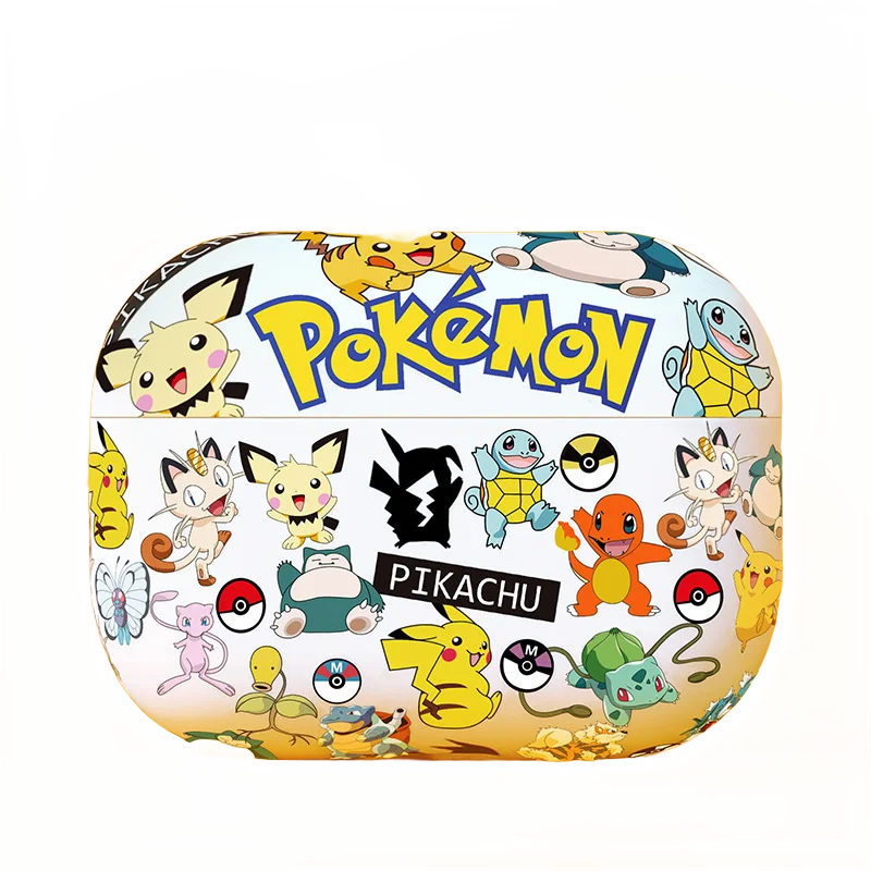 Чехол с изображением Покемона Пикачу для Airpods 4 3 2 1 силиконовый защитный чехол