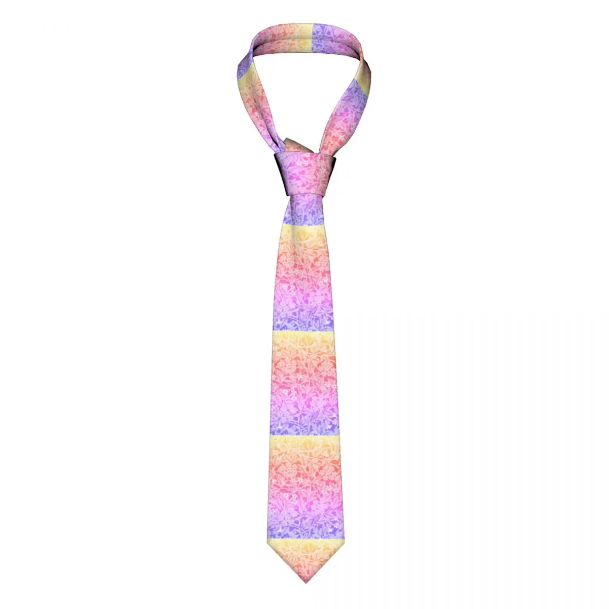 

Rainbow Ombre Tie Retro Floral Print Accessories Men Neck Ties Design Shirt 8CM Party Cravat