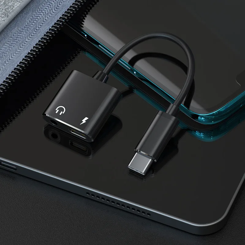 2 в 1 переходник-разветвитель для наушников Xiaomi 8 9 Huawei Samsung с USB C на разъем 3 5 мм |