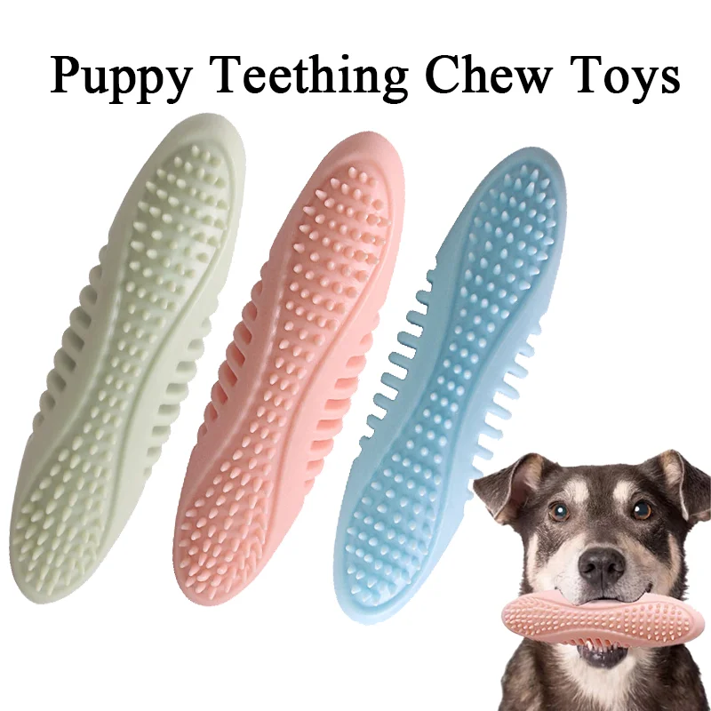 

Dog Chew Toys for 2-8 Months Puppy Teething Toys Dog Toy Bundle Soft & Durable Toothbrush for Cleaning Teeth