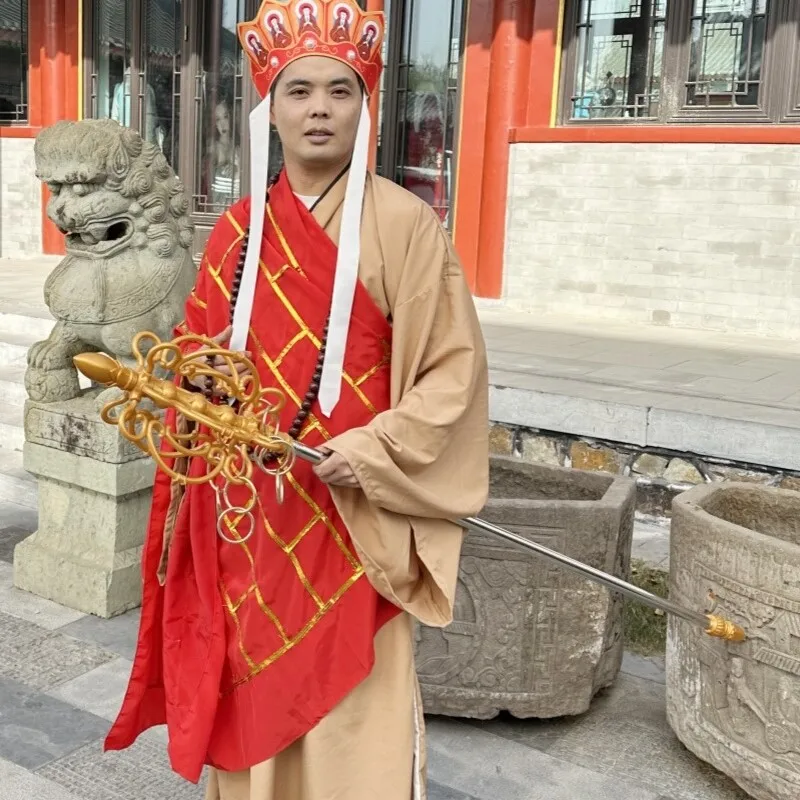 Цельнокроеное платье-монах подставка kasaya для взрослых шапка с бусинами