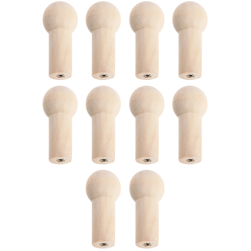 

10pcs Wall Hook Pegs Wall Hat Towel Hanger Keychain Clothing DIY Wooden Pegs