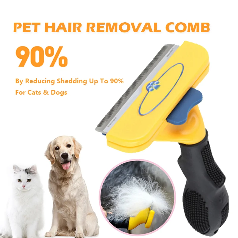 

Pet Dog Cat Hair Removal Brush Trimmer Comb Shedding Rake Fur Hair Removal Shedding Cleaning Brush