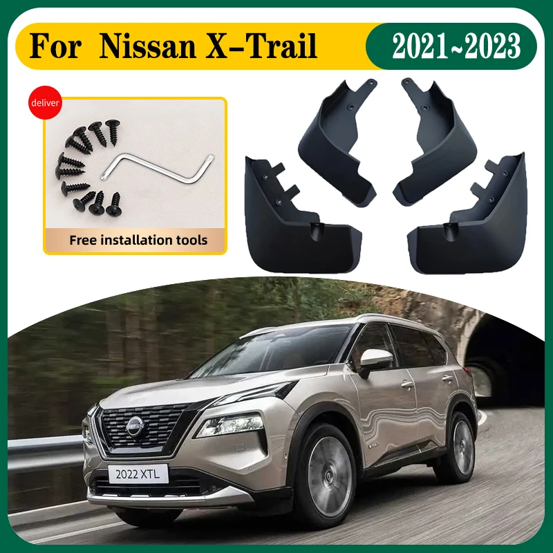 

Грязеоткидной клапан для Nissan X-Trail, брызговик Rogue T33 2021 2022 2023, автомобильный брызговик, передний задний брызговик, автомобильные аксессуары, брызговики